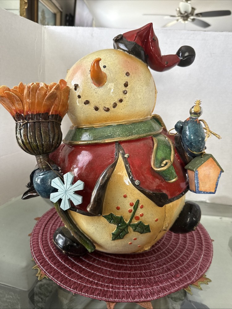KIRKLAND’S Tinseltown SNOWMAN Christmas Figurine Holiday- 16” Inches Tall