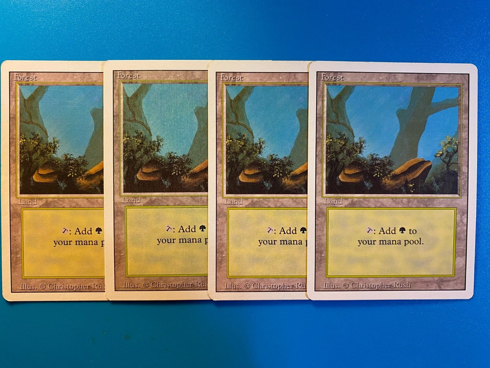 MTG 4x Forest (A) Revised Pauper OLD SCHOOL Magic the Gathering Card x4 LP