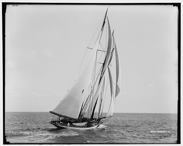 Photo:Quickstep Schooner Yacht 1891 Sailing Vessel Detroit Publishing Co.