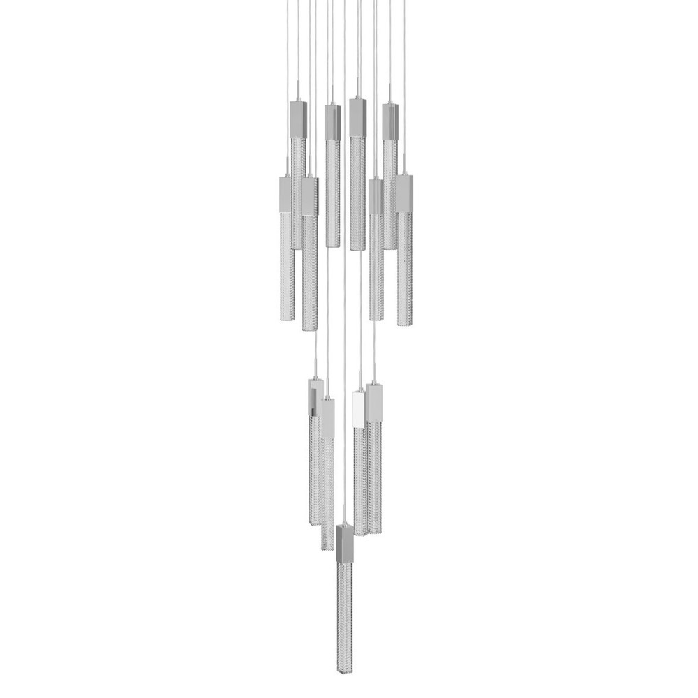 Boa 13-Light 20-Inch LED Crystal Multi-Chrome Chandelier by Avenue Lighting