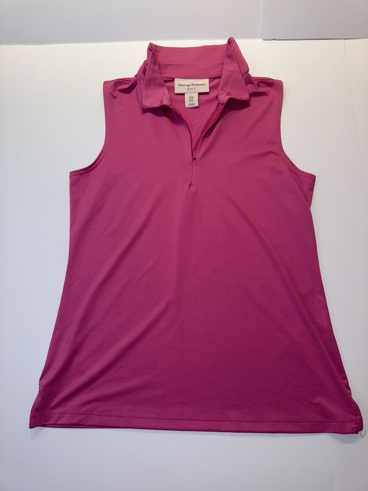 Ladies TOMMY BAHAMA Raspberry Pink Sleeveless Golf Shirt Polo medium