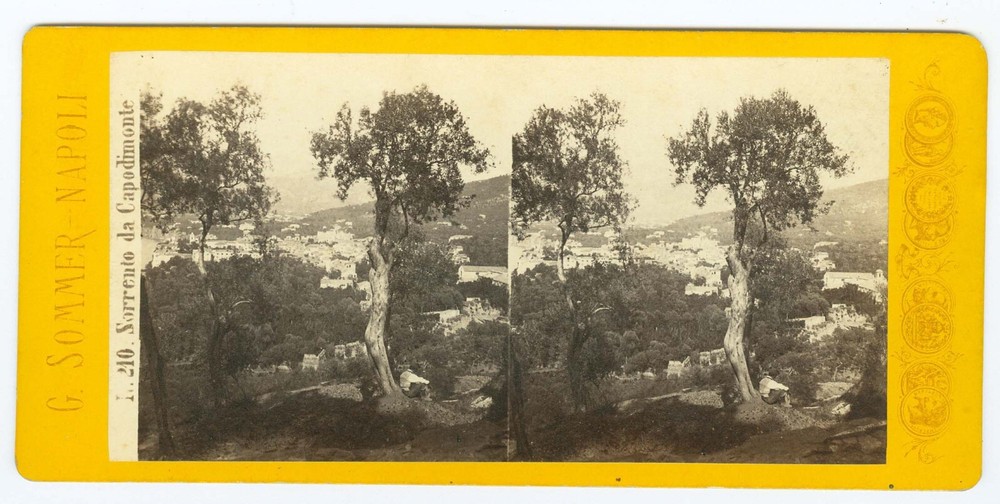G1384~ ITALY - G. SOMMER – Sorrento de Capodimonte c.1860 Stereoview