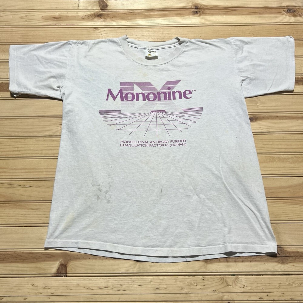 Vintage Monoclonal Antibody Factor IX Human Tech Drug Shirt Art Size XL