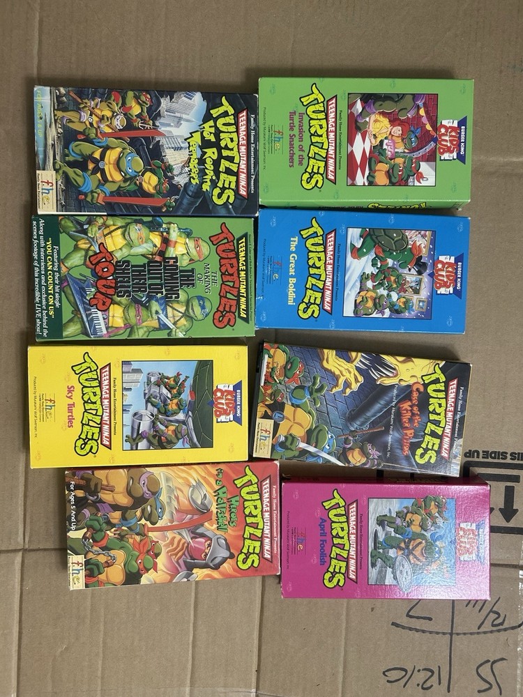 Teenage Mutant Ninja Turtles VHS Lot Burger King Kids Club TMNT 1990s Vintage 8