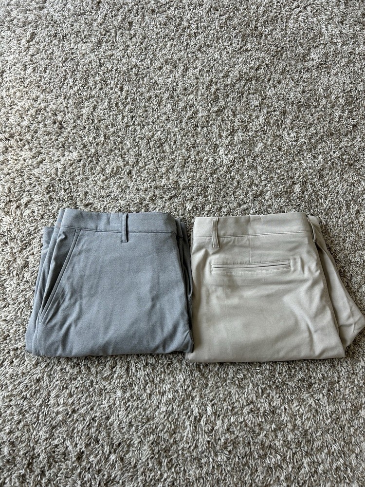 Bonobos Shorts Men's 34x10 Gray Performance Tech Lightweight Chino Golf Lot Of 2