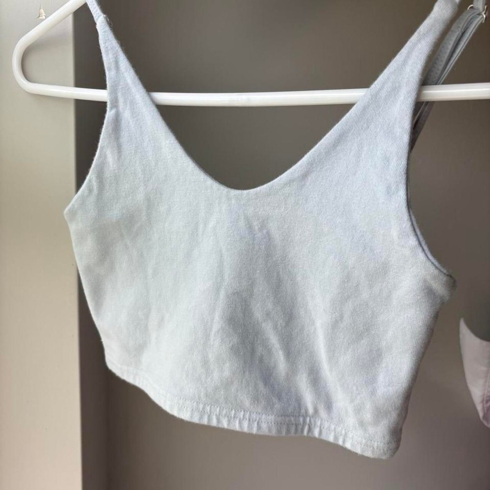 John-galt Women's Blue and White Crop-top
