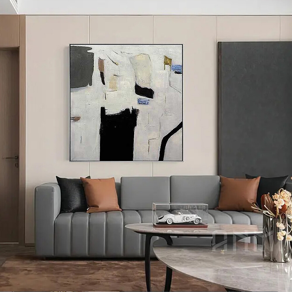 Hand-Painted Abstract Painting On Canvas Large Wall Art Modern Home Decor Room