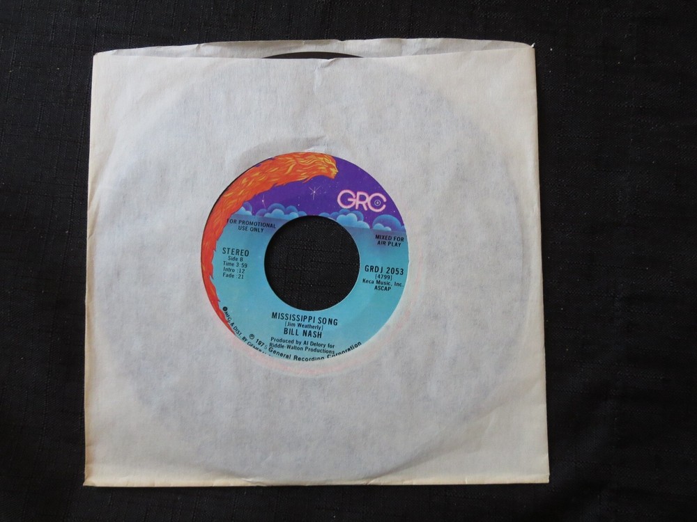 BILL NASH - Mississippi Song PROMO Unplayed Old Stock