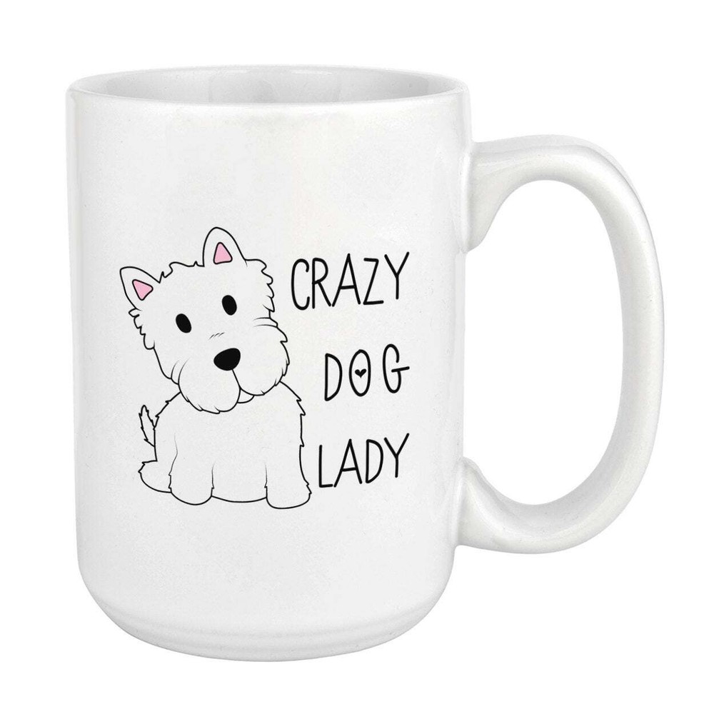 Crazy Dog Lady Large Coffee Mug for Pet Lovers  