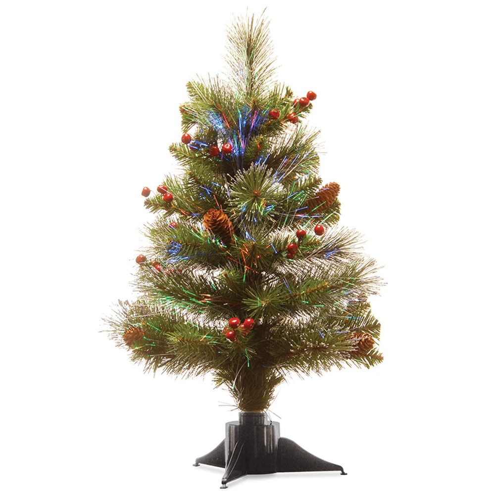 2 ft. Pre-Lit Fiber Optic Crestwood Tree
