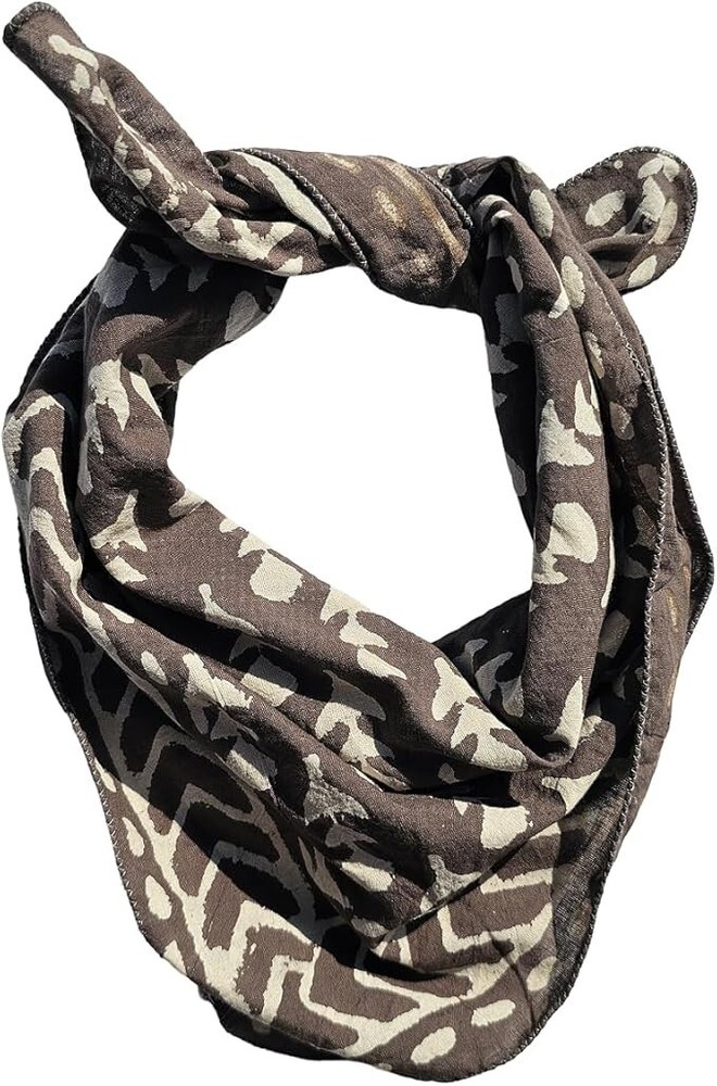 100% Cotton Bandana, Hand Block Print Bandanas Women Wraps Scarf Floral Bandanas
