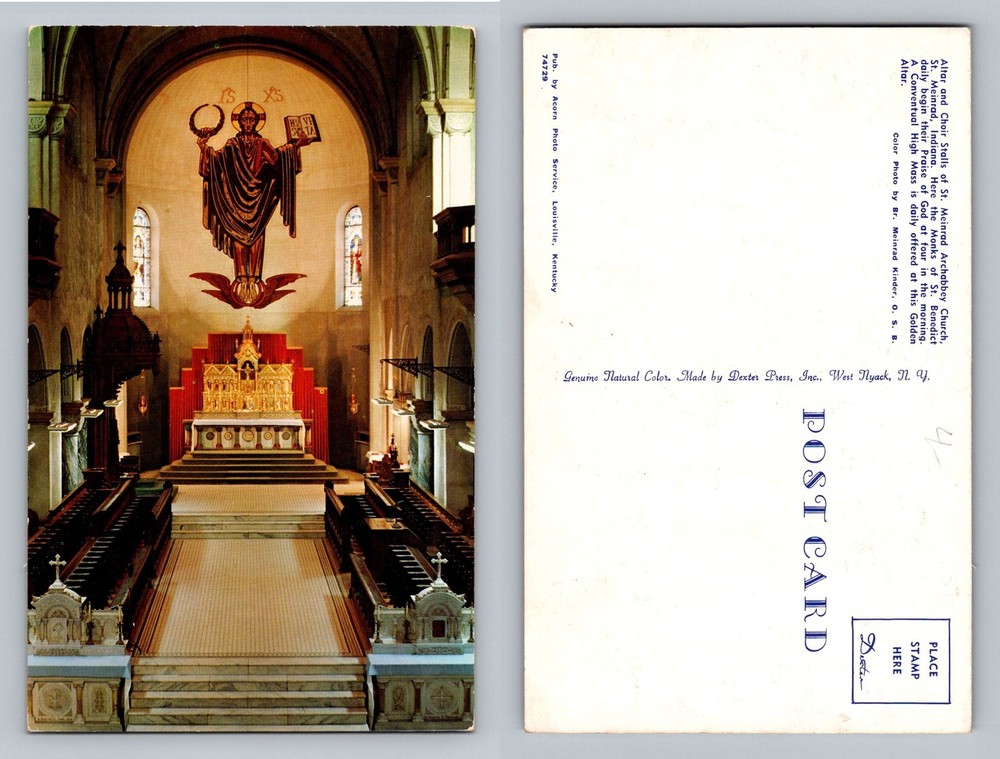 Louisville, KY-Kentucky, St. Meinrad Archabbey Church Interior Vintage Postcard