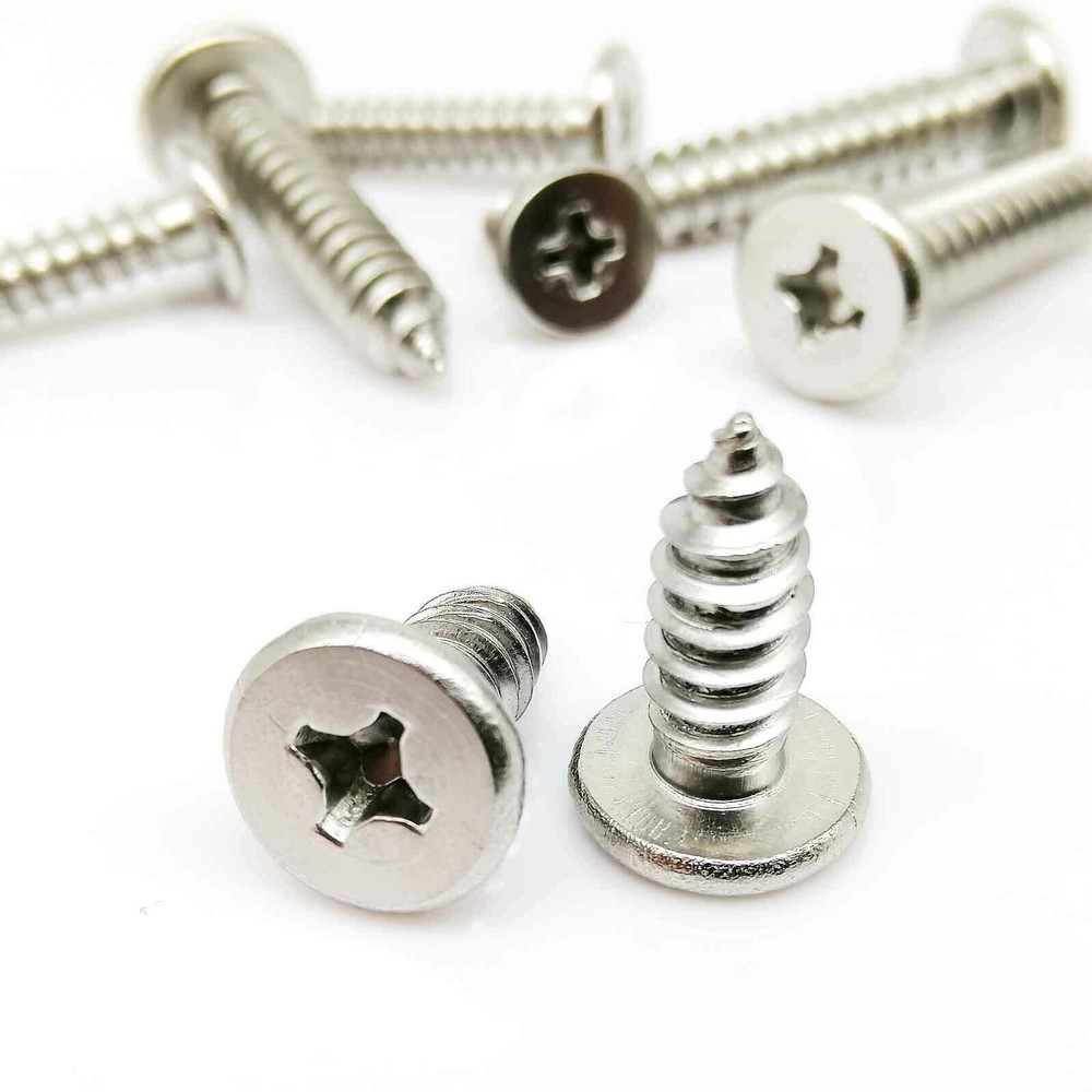 10/50pcs M2-M6 Cross Phillips Ultra Thin Flat Wafer Head Self Tapping Wood Screw