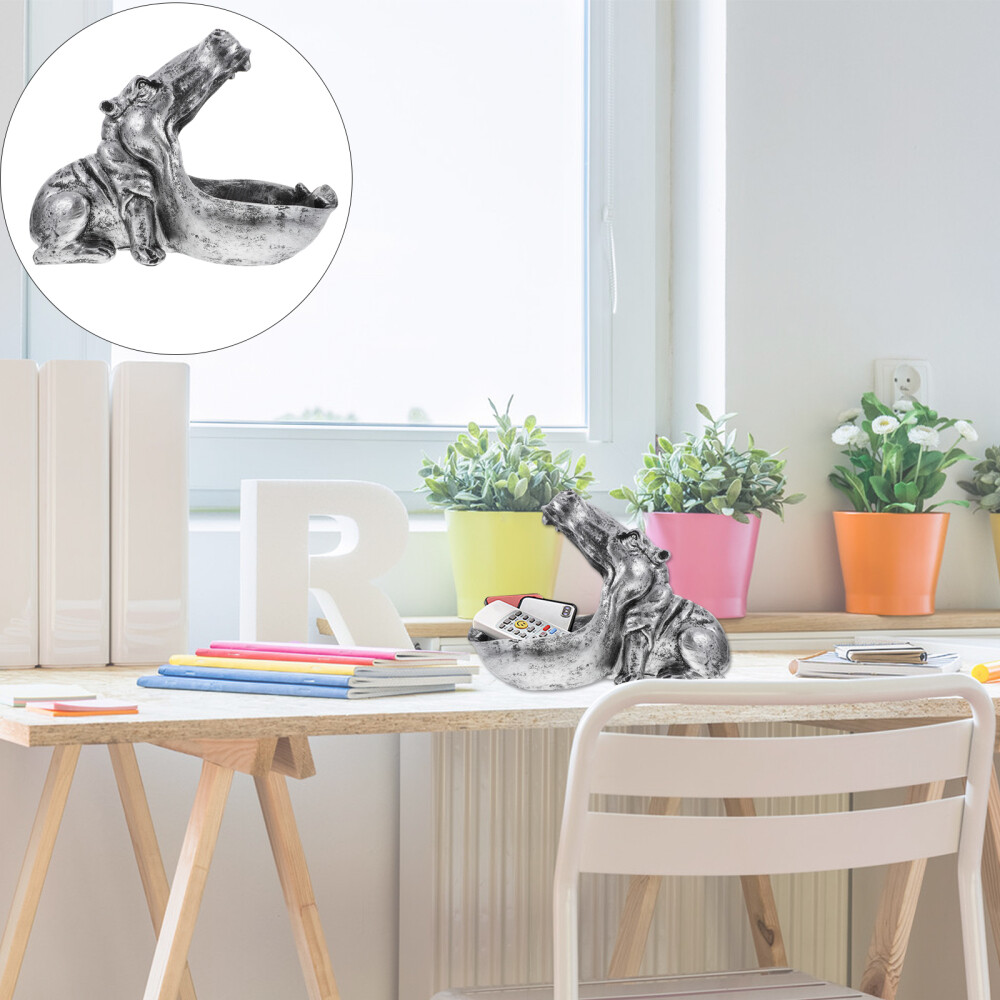 House Hippo Paper Bin for Home Decor and Phone Storage
