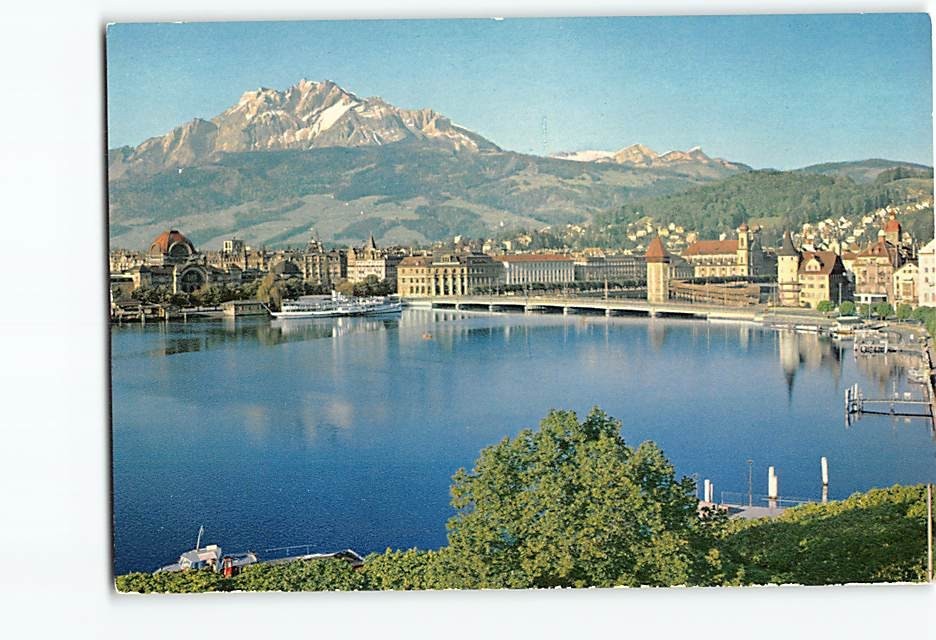 Postcard Lucerne and Mount Pilatus Lucerne Switzerland