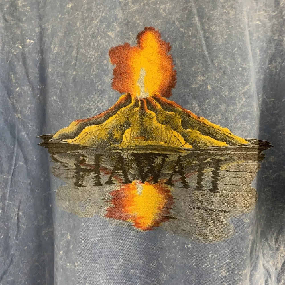 Vintage Hawaii Shirt Adult Extra Large Blue Short Sleeve Lava Blues Y2K Men’s