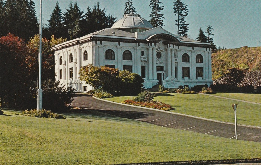Pacific County Courthouse, Dome, South Bend Washington Vintage Postcard