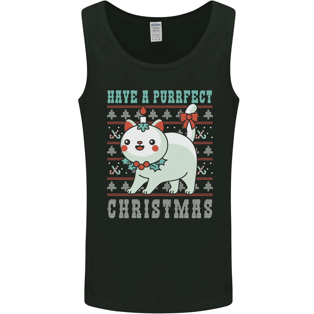 Cats Have a Purrfect Christmas Funny Xmas Mens Vest Tank Top