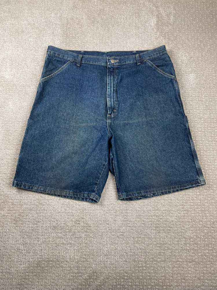 Vintage Y2K Wrangler Shorts Mens 40 Carpenter Baggy Jorts Workwear Faded Denim