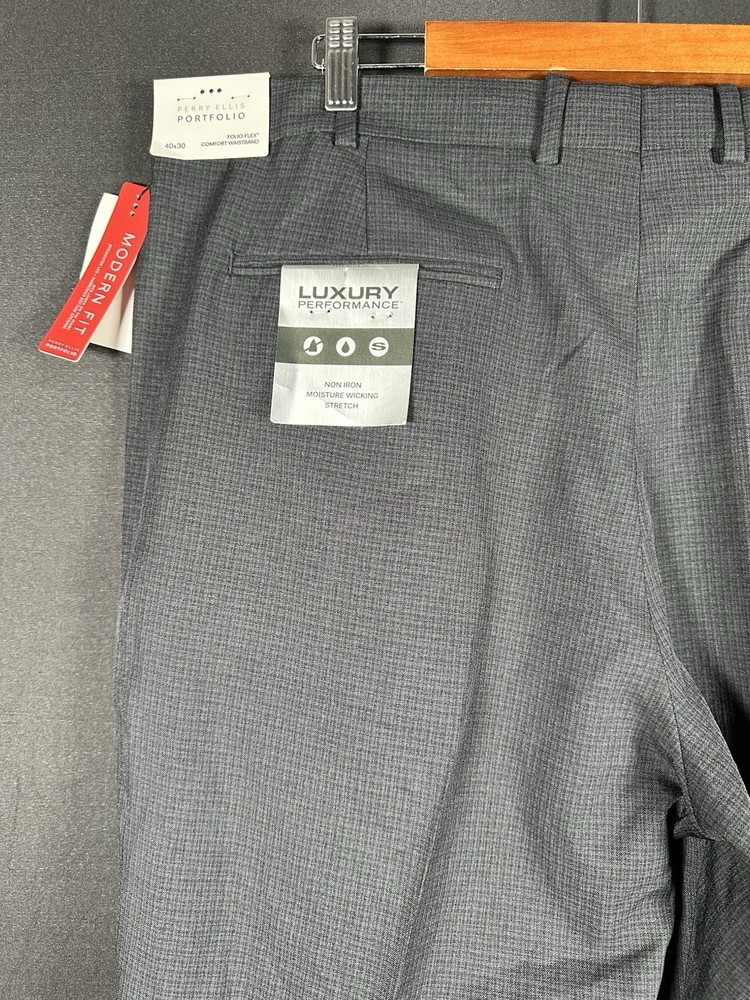 Perry Ellis Portfolio Modern-Fit Pants Men’s Size 40x30 Brand New with Tags