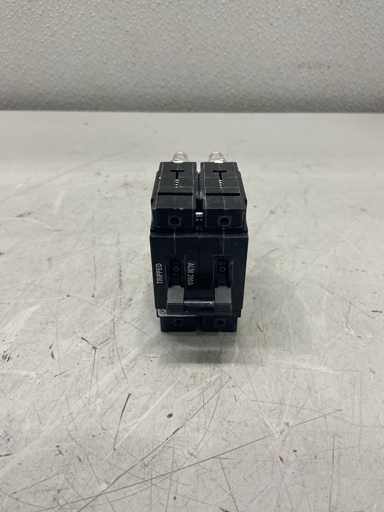 Airpax 200V Breaker 2-Pole Black Handle Bullet Style 1-Pin w/Strap 4700154