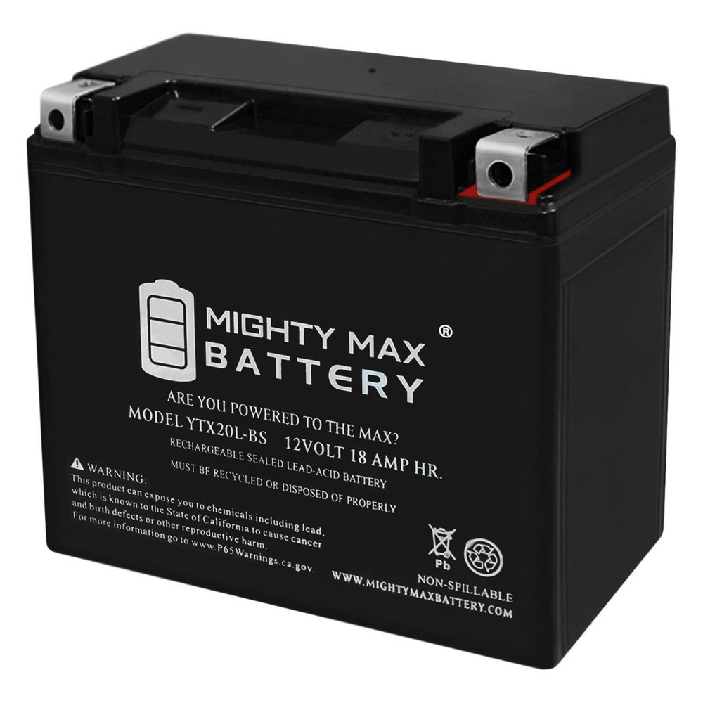 Repuesto de batería Mighty Max YTX20L-BS para Can-Am Defender Maverick 1000 11-18