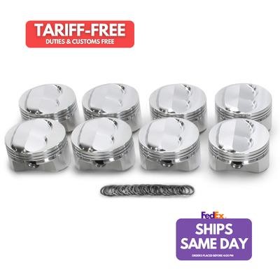 Sportsman 142025, Set of 8 Aluminum Sbc Domed Piston Set 4.165 Bore +4Cc Perform
