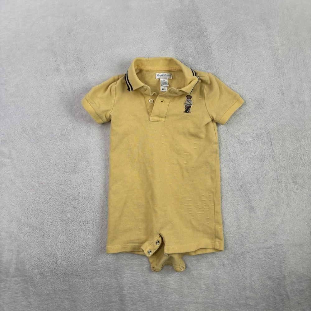 Ralph Lauren Yellow Short Sleeve Collared Polo Toddlers Size 12M