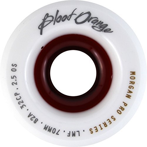 Blood Orange Morgan White / Red Longboard Wheels - 70mm 82a (Set of 4)