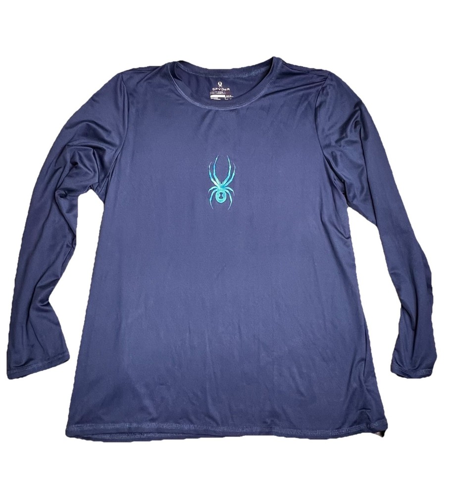 Spyder Youth Long Sleeve Shirt Blue H2O Surf Sand Collection Boys Size XL Blue