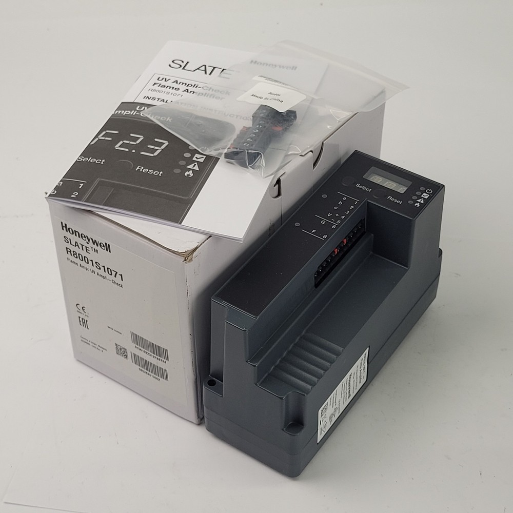 Honeywell R8001S1071 Flame Amp: UV Ampli-Check, 24V AC/DC, 50/60 Hz - NEW-image