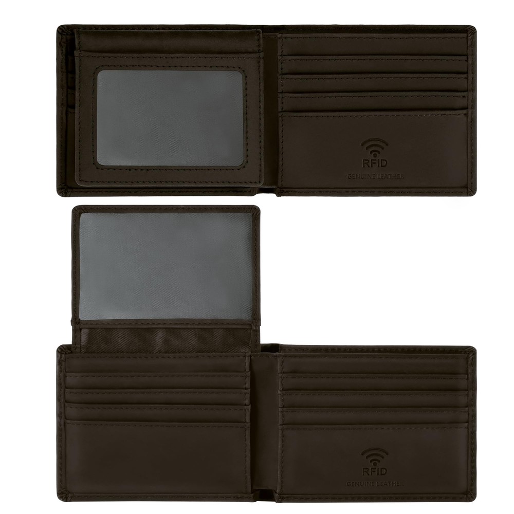 Travelambo Genuine Leather Men’s Bifold Wallet with Handmade Gift Box