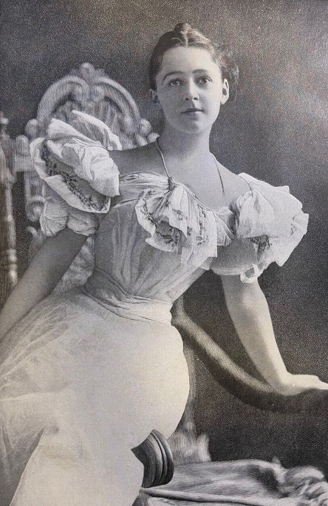 1897 Vintage Magazine Illustration Actress Lulu Glaser