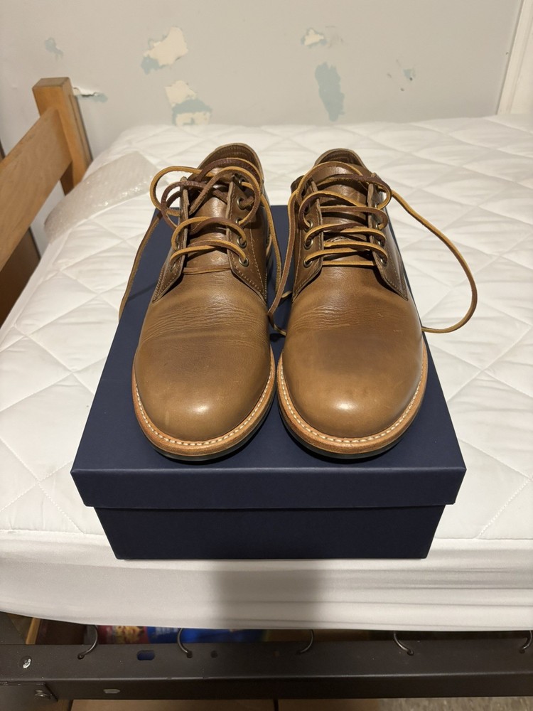 NEW Oak Street Bootmakers Trench Oxford Natural Horween Chromexcel Size 9
