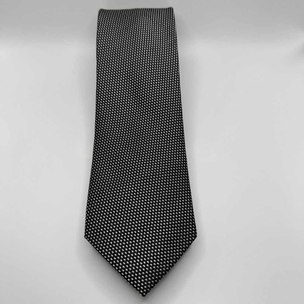 Michael Kors Black & White Silk Tie 3.25”x59”