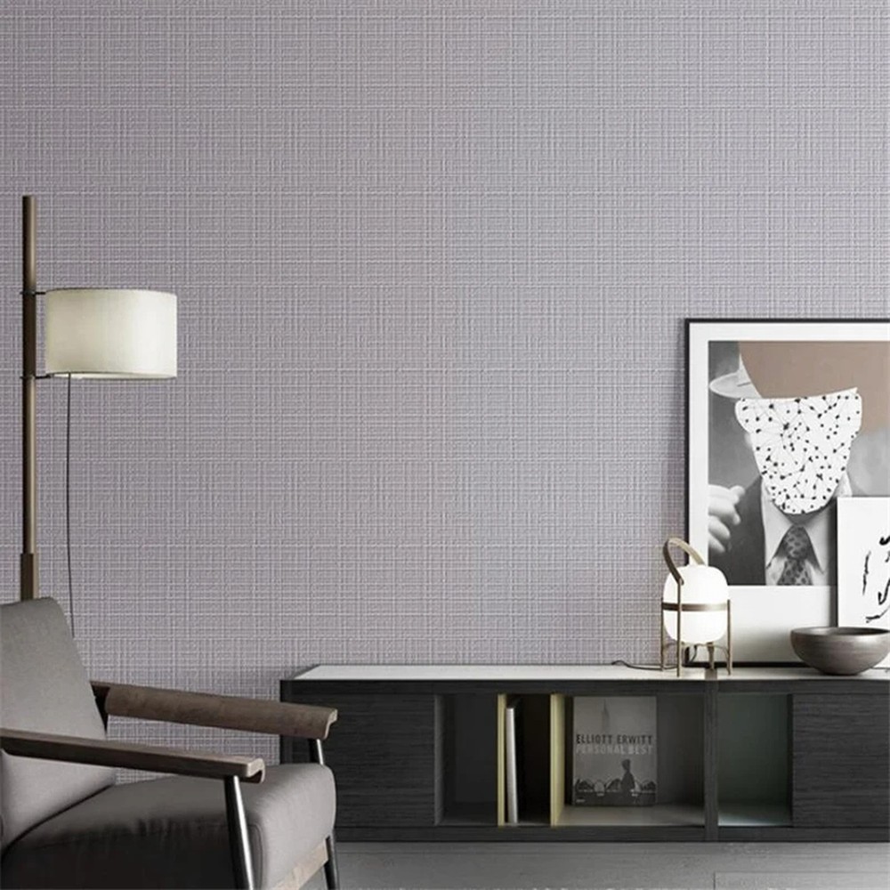 Nordic Plain Color Linen Vine Woven Wallpaper for Living Room Bedroom Home