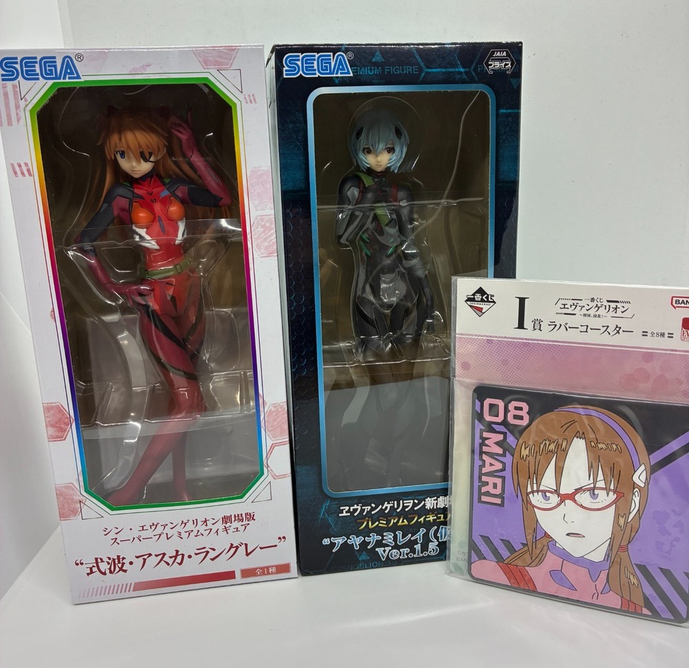 Neon Genesis Evangelion SEGA Premium Figure Set Rei & Asuka Anime Japan