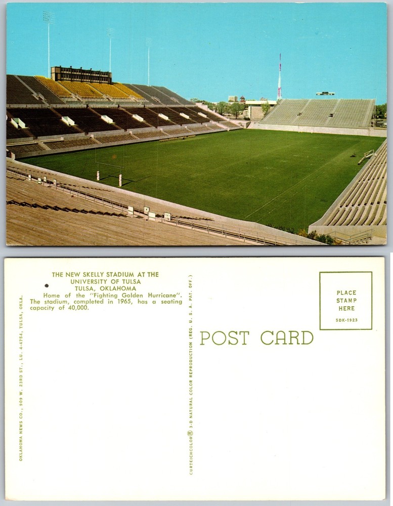 Skelly Stadium University of Tulsa Oklahoma Postcard
