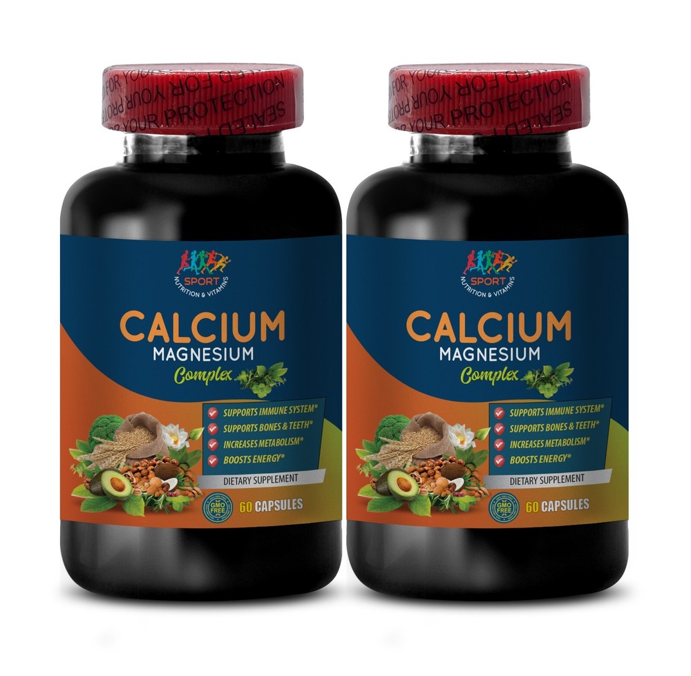 Double Dose: CALCIUM MAGNESIUM COMPLEX - 120 Caps - Support Nerve and Muscle Fun