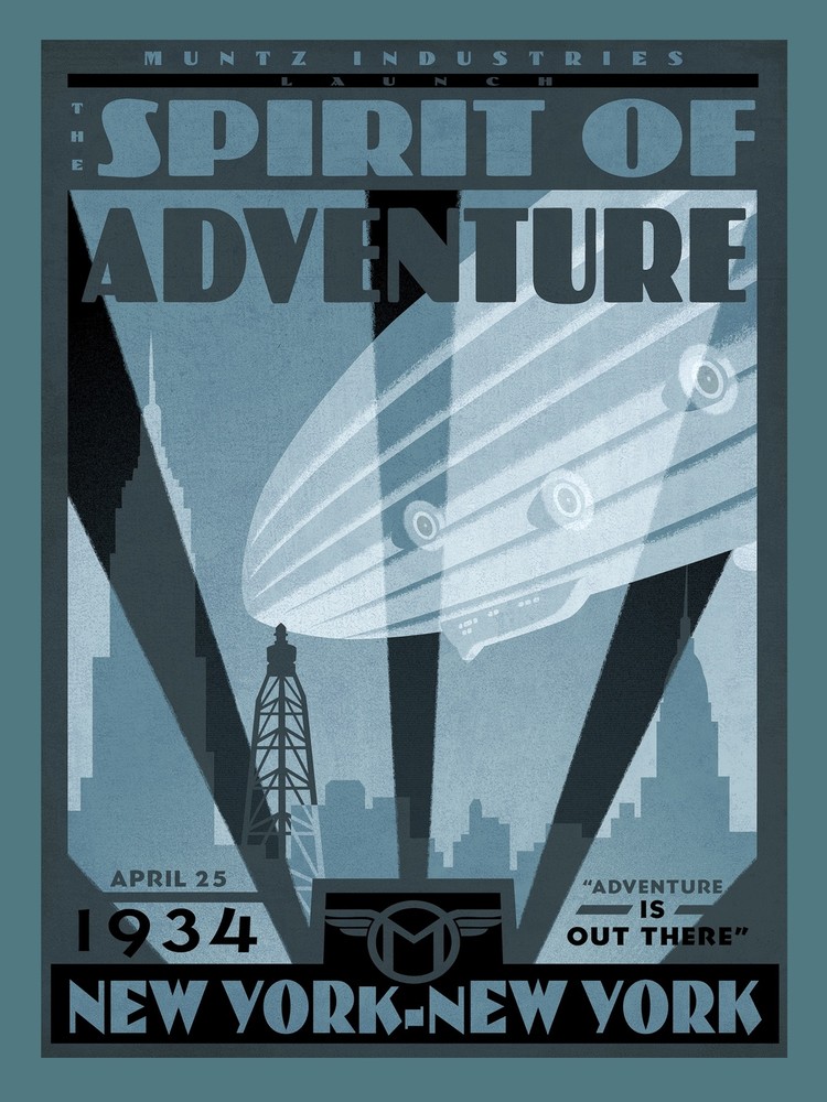 5436.Wall Decoration Poster.Spirit of adventure.Muntz.New York.Room Art design
