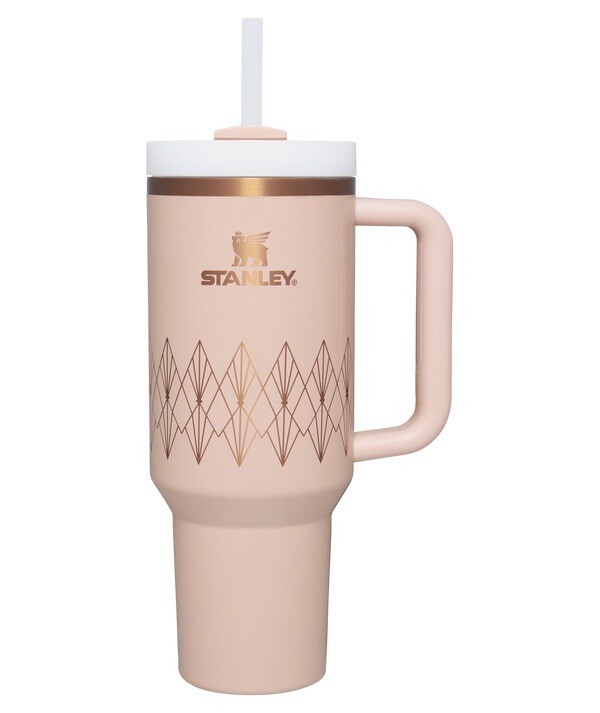 NEW Stanley Quencher H2.0 FlowState Tumbler Blush Gloss Deco 40oz NIB