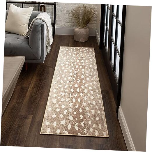 Antelope Animal Print Beige Area Rug 2' 1