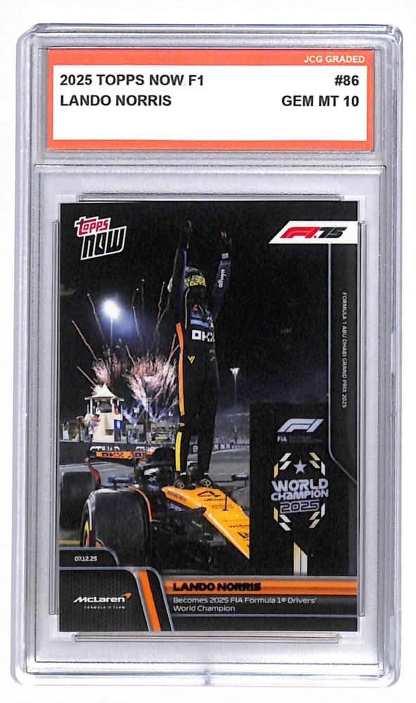 Lando Norris 2025 Topps Now Formula 1 #86  Graded Gem Mint 10