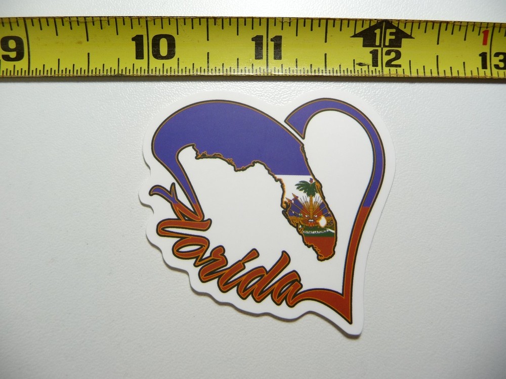 Florida Heart Love Decal Sticker for Laptop State Tourism Vacation