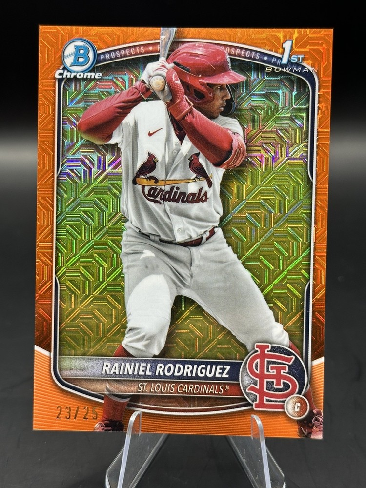 🔥📈2025 Bowman Chrome Rainiel Rodriguez Orange Mega Refractor /25 #BCP-200