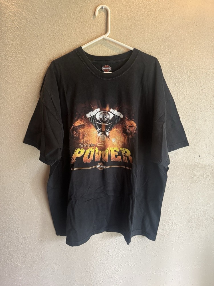 Vintage Harley Davidson Graphic T Shirt Men’s 3XL Mann’s Columbus Ohio Beefy Tee