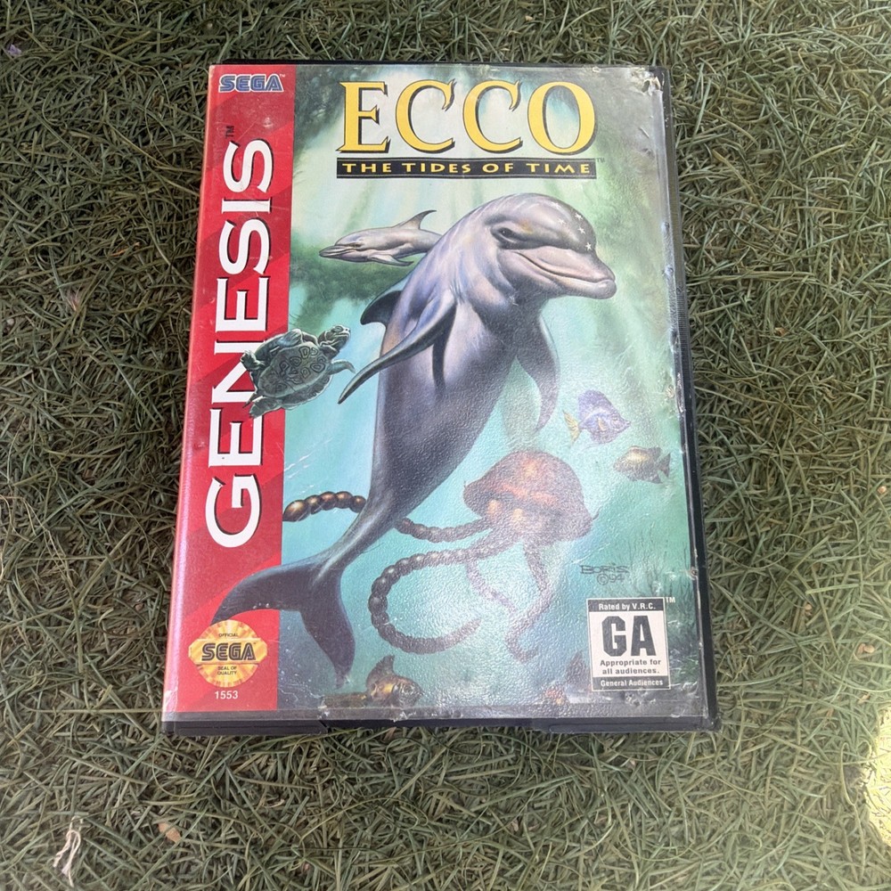 Ecco: The Tides of Time (Sega Genesis, 1994) Game & Case (No Manual) Tested