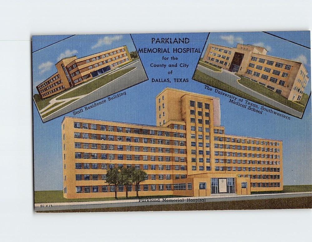 Postcard Parkland Memorial Hospital for the County and City of Dallas Texas