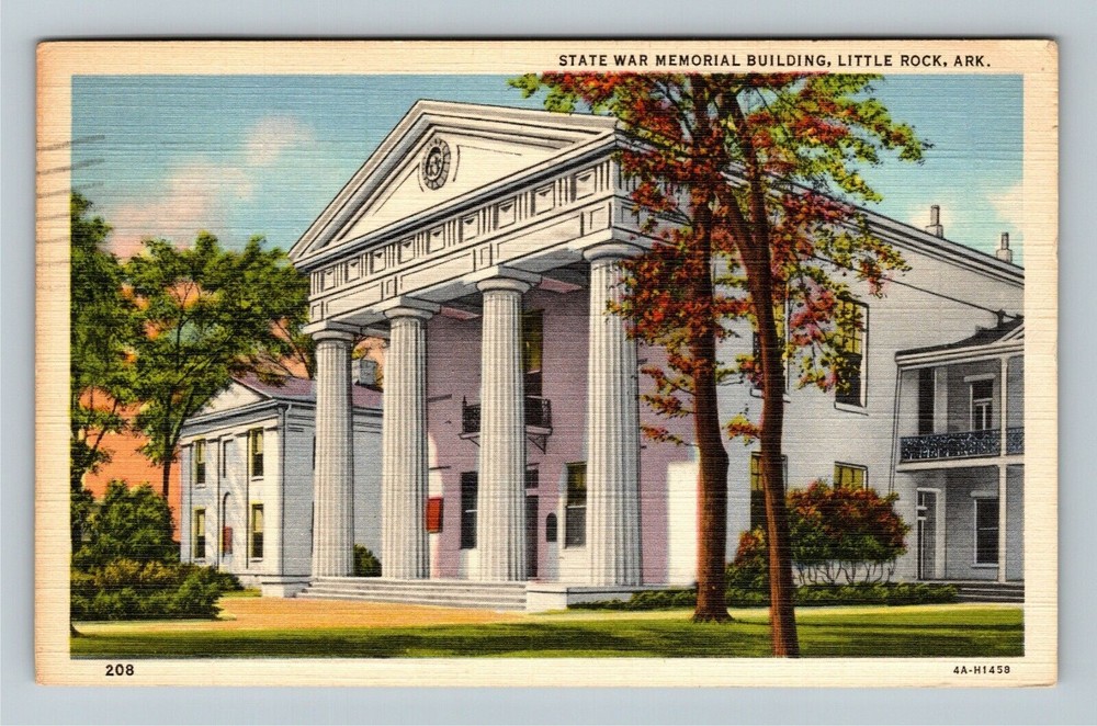 Little Rock AR-Arkansas, State War Memorial Building, Vintage Postcard