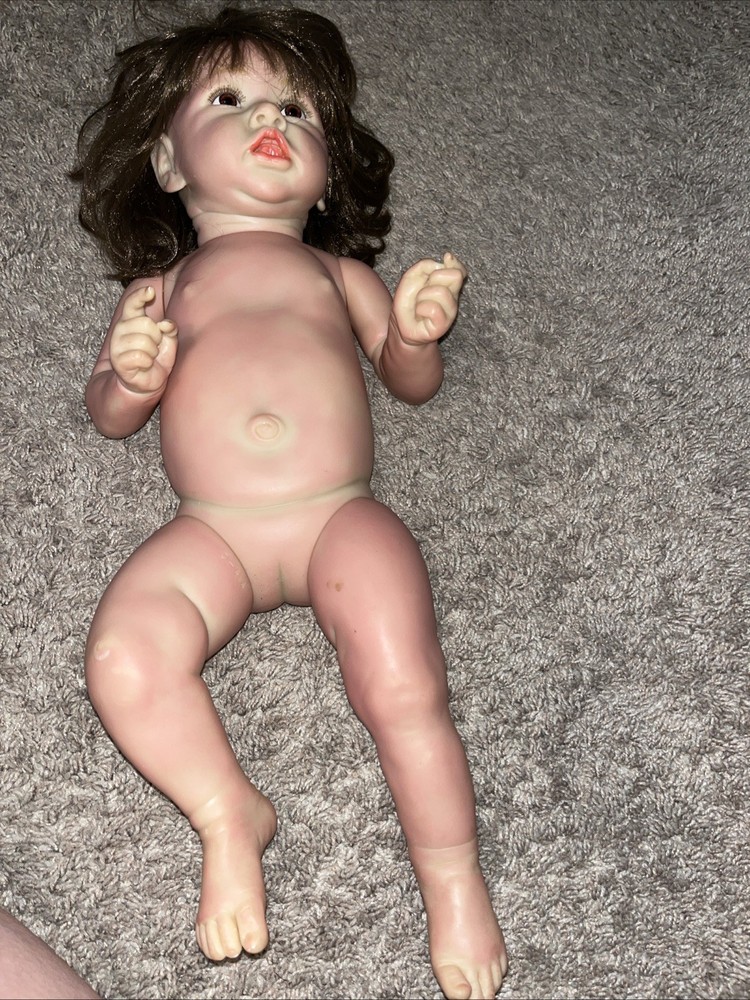 23-inch Hoomai C-44 Lifelike Silicone Reborn Baby Doll with Brown Hair and Eyes